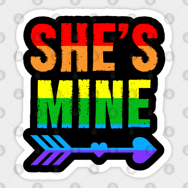 She's Mine I'm Her Couple Matching Sticker by LotusTee